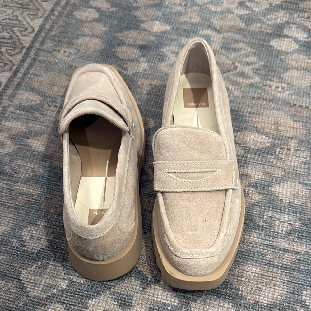 Dolce Vita Cream suede Loafers